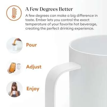 Ember Temperature Control Smart Mug 2, 10 Oz, App-Controlled Heated Coffee Mug with 80 Min Battery Life and Improved Design, White (Renewed)