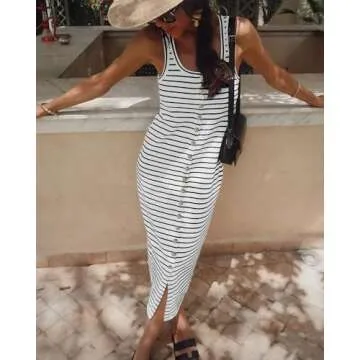 NOLLSOM Casual Sleeveless Summer Dress for Women