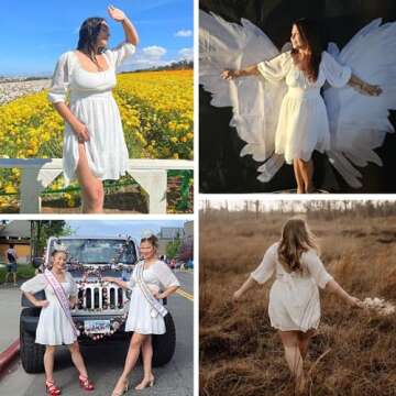 Phortric Summer Tie Back Dress for Elegant Style