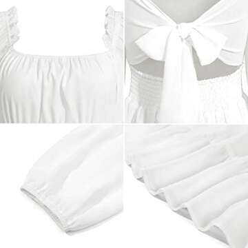 Phortric Summer Tie Back Dress for Elegant Style