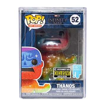 Funko Marvel Infinity Saga Thanos Art Series Pop! Vinyl Figure with Premium Pop! Protector Entertainment Earth Exclusive