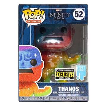 Funko Marvel Infinity Saga Thanos Art Series Pop! Vinyl Figure with Premium Pop! Protector Entertainment Earth Exclusive
