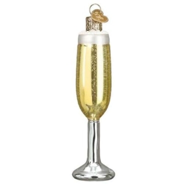 Old World Christmas Champagne Flute Blown Glass 2020 Unique Christmas Ornaments for Christmas Tree D...
