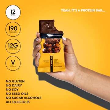 TRUBAR Vegan Protein Bar, Saltylicious Almond Love, 12CT