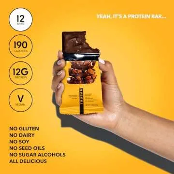 TRUBAR Vegan Protein Bar, Saltylicious Almond Love, 12CT