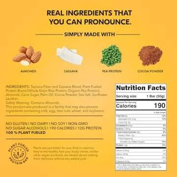 TRUBAR Vegan Protein Bar, Saltylicious Almond Love, 12CT