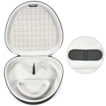 Hard Travel Carrying Case for Apple AirPods Max Headphone and It's Accessories, Protective Storage Bag - Black (Grey Lining)