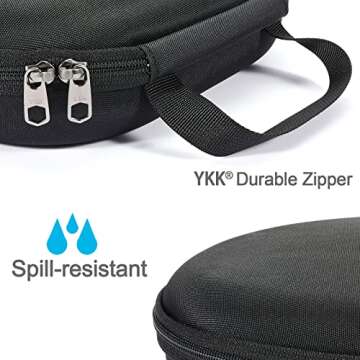 Hard Travel Carrying Case for Apple AirPods Max Headphone and It's Accessories, Protective Storage Bag - Black (Grey Lining)