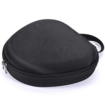 Hard Travel Carrying Case for Apple AirPods Max Headphone and It's Accessories, Protective Storage Bag - Black (Grey Lining)