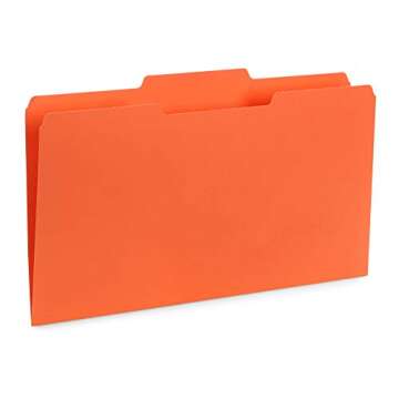 Blue Summit Supplies Colored File Folders Legal Size, 1/3 Cut Tab, Great for Organizing and Easy File Storage, 100 Per Box