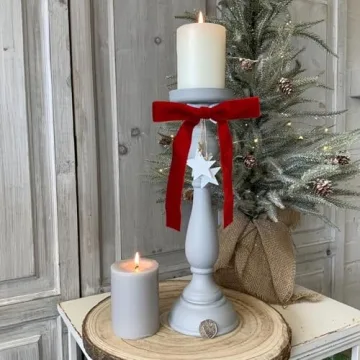 Red Velvet Christmas Bows Set of 12 with Gold Ties