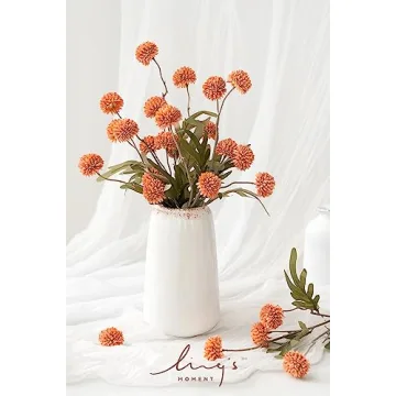 Ling's Moment Pompon Mum Artificial Flowers - 5pcs Set