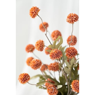 Ling's Moment Pompon Mum Artificial Flowers - 5pcs Set