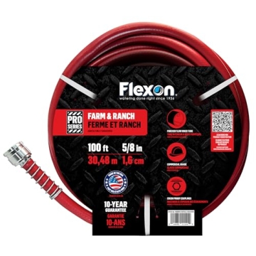 Premium Flexon 100 ft Heavy Duty Non-Kink Garden Hose in Red for All Outdoor Needs