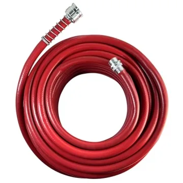 Flexon 100 ft Heavy Duty Garden Hose Non-Kink Red