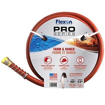 Flexon 100 ft Heavy Duty Garden Hose Non-Kink Red
