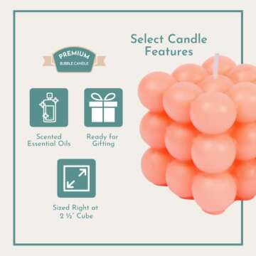 Loftern Green Pine Scented Bubble Candle - Handmade, Natural Soy Wax Based, Uniquely Aesthetic Shaped Candles - Decorative Candles for Home Decor, Velas Aromaticas