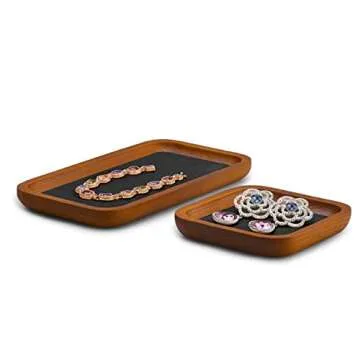 Elegant Oirlv Solid Wood Jewelry Display Tray for All Styles