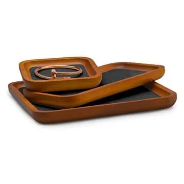 Elegant Oirlv Solid Wood Jewelry Display Tray for All Styles