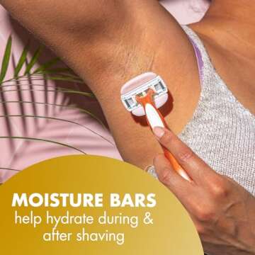BIC Soleil Glide Razors for Women - 5 Blades & Shea Butter