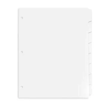 Blue Summit 3 Ring Binder Dividers, 8 Tab Dividers Pack