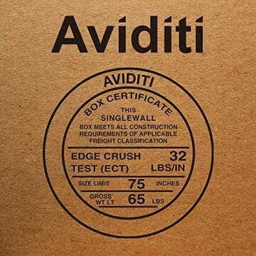 AVIDITI Shipping Boxes Medium 12"L x 9"W x 4"H, 25-Pack | Corrugated Cardboard Box for Moving, Mailing, Packing and Storage 12x9x4