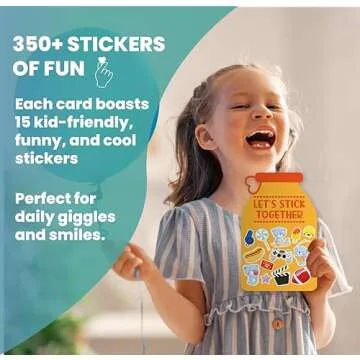 Valentine Cards with Stickers for Kids for Classroom Fun