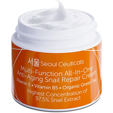 SeoulCeuticals Korean Skin Care 97.5% Snail Mucin Moisturizer Cream - K Beauty Skincare Day & Night ...