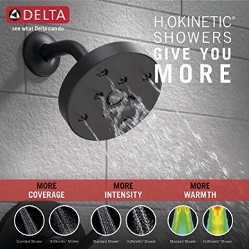 Delta Trinsic Matte Black Tub and Shower Set