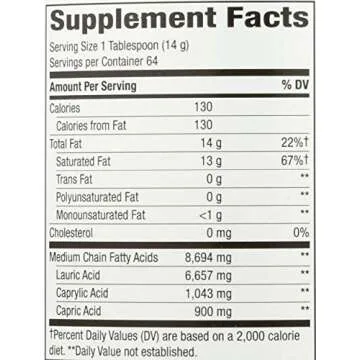 Nature's Way Organic Extra Virgin Coconut Oil, Pure Source of MCTs, Cold-Pressed, 32 Oz.