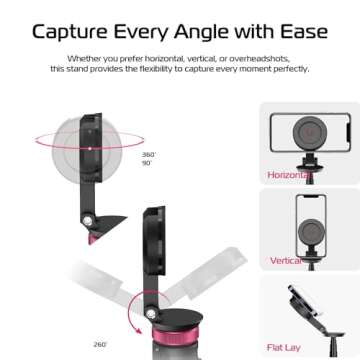 ULANZI 61'' Magnetic Selfie Stick Tripod with Remote