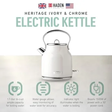 Haden Heritage Electric Kettle Vintage Style Auto Shutoff