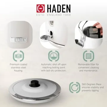 Haden Heritage Electric Kettle Vintage Style Auto Shutoff