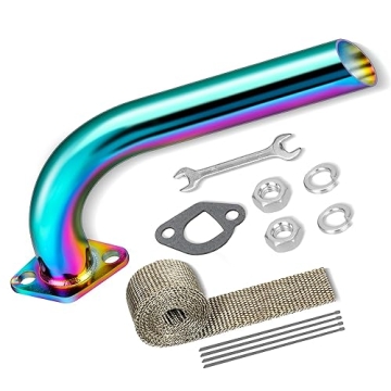 FVRITO 212cc Exhaust Pipe Kit for Predator 196cc Coleman CT200U BT200X CT200U-EX KT196 6.5HP GX160 G...