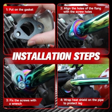 FVRITO 212cc Exhaust Pipe Kit for Go-Karts and Mini Bikes