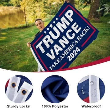 Trump Vance 2024 Flag - 3x5 Ft Patriot Banner