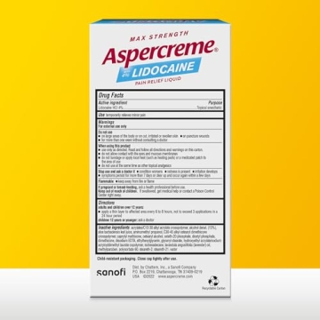 Aspercreme Essential Oils Lidocaine Pain Relief Roll-On 2.5 Oz