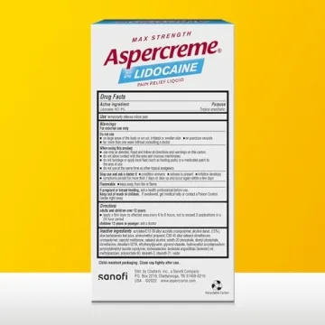 Aspercreme Essential Oils Lidocaine Pain Relief Roll-On 2.5 Oz