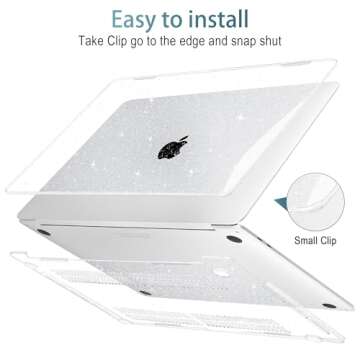 Glitter Hard Shell Case for MacBook Pro 13 - Elegant Protection