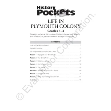 History Pockets: Plymouth Colony Fun for Kids