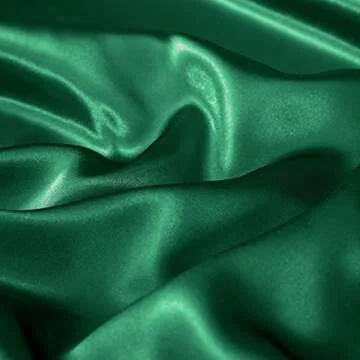 P Pothuiny 5 Pieces Satin Duvet Cover Full/Queen Size Set, Luxury Silky Like Emerald Green Duvet Cover Bedding Set with Zipper Closure, 1 Duvet Cover + 4 Pillow Cases (No Comforter)