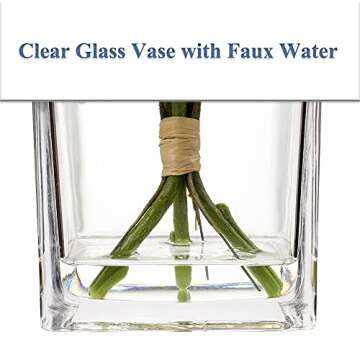 Cream Fake Flowers with Vase Hydrangea Artificial Flowers in Vase Peony Faux Flowers in Vase Rose Silk Flowers Peonies Floral Arrangements Artificial with Vase for Home Office Table Shelf Decoration