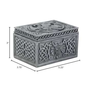Dragon Celtic Jewelry Box Collectible Tribal Container Sculpture