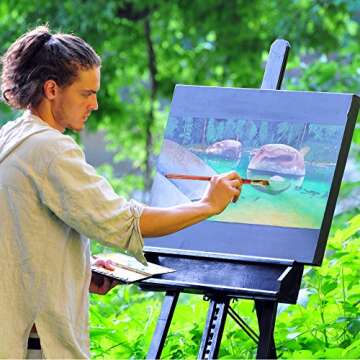 Santa Fe Art Supply Paint Brush Set - 15+1 Professional Kit