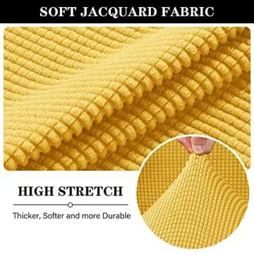 PENDEJATO Stretch Sofa Slipcover, Soft Jacquard Couch Covers Sofa Covers for 3 Cushion Couch Sofa Washable Furniture Protector for Pets & Kids (Large)