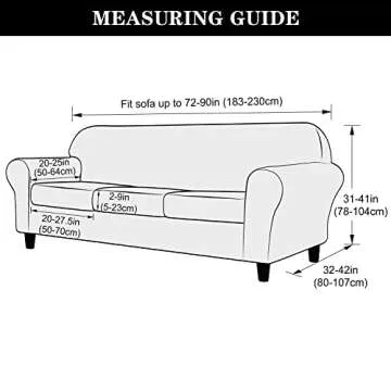 PENDEJATO Stretch Sofa Slipcover, Soft Jacquard Couch Covers Sofa Covers for 3 Cushion Couch Sofa Washable Furniture Protector for Pets & Kids (Large)