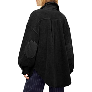 Fisoew Oversized Button Down Shirt Jacket for Women