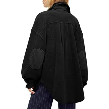 Fisoew Oversized Button Down Shirt Jacket for Women