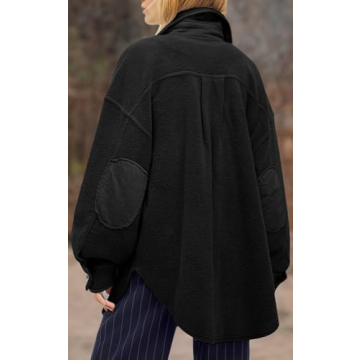 Fisoew Oversized Button Down Shirt Jacket for Women
