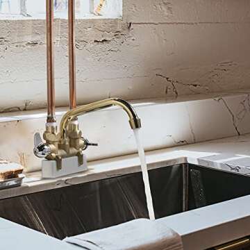 Homewerks Worldwide 3310-250-RB-B Rough Brass Laundry Faucet, No Size